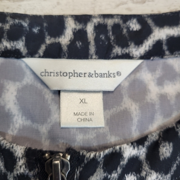 Christopher & Banks Animal Print Jacket Size XL - Picture 3 of 6